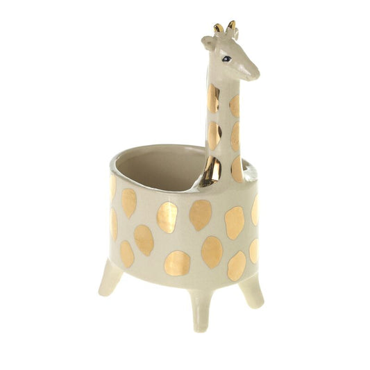 White Giraffe Pot