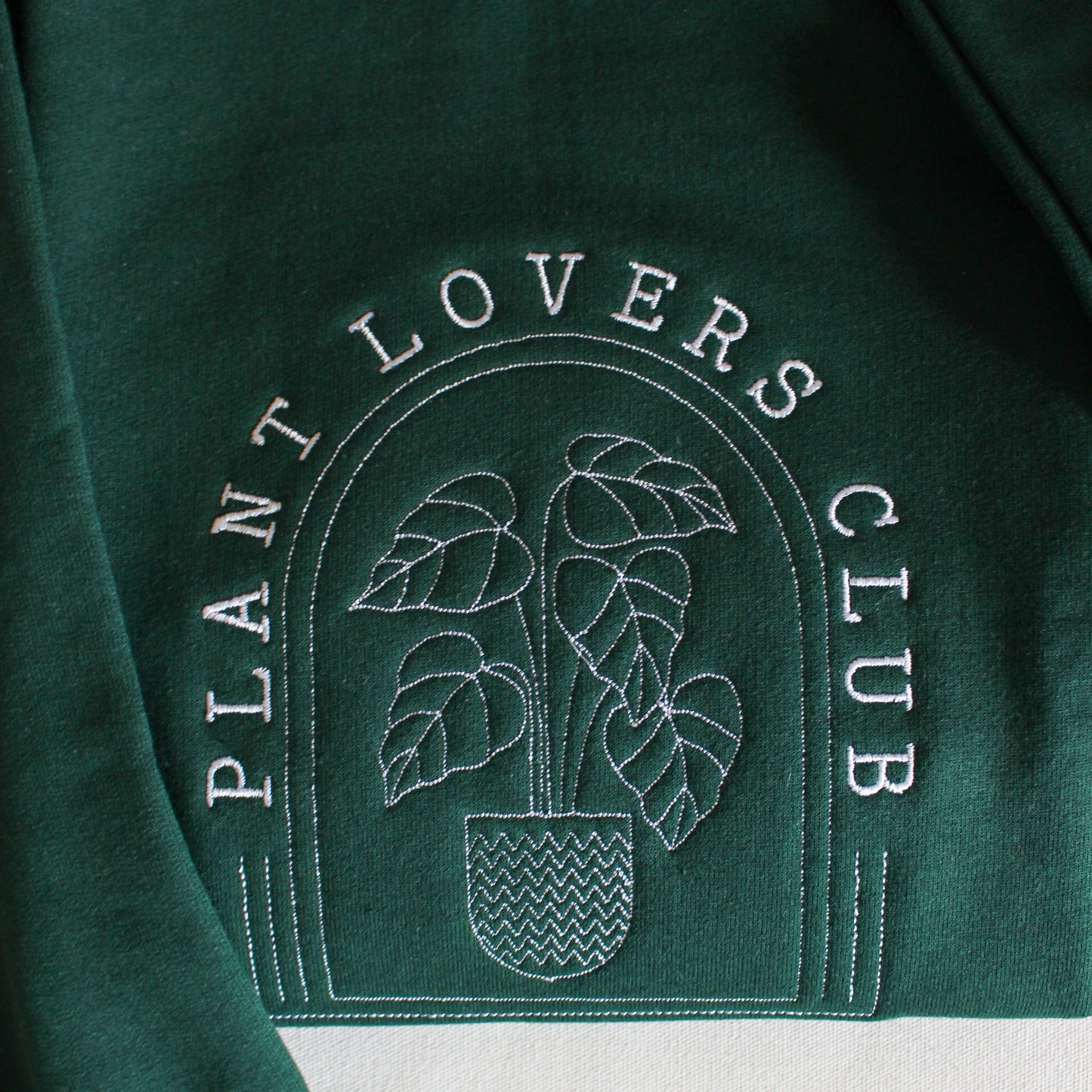 "Plant Lover Club" Embroidered Crewneck