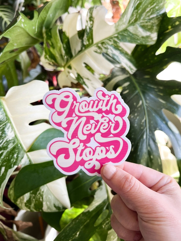 Growth Never Stops Sticker