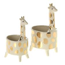 White Giraffe Pot